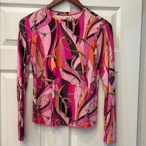L’Agence Pink and Orange Women's Top